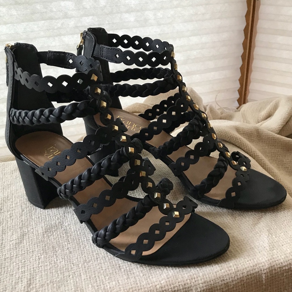 Franco Sarto Black Strappy Sandals
